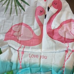 Flamingo Print Shower Curtain